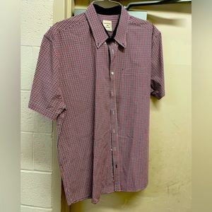 Samuel Windsor cotton red white and blue button down dress shirt. Men’s XXL